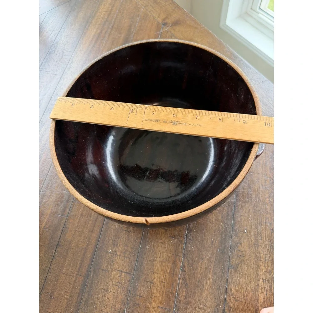 1930s Cook-Rite Cookin-Ware Health Economy Stoneware Mixing Bowl Pat 91285